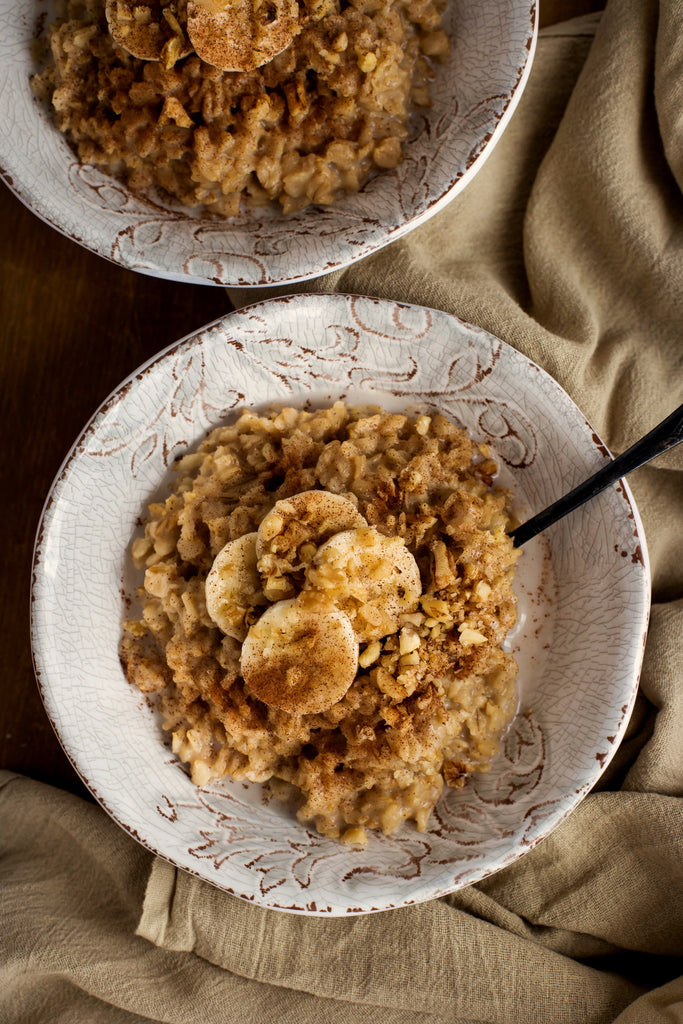 Banana Bread Oatmeal | White Chocolate Banana Bread Oatmeal