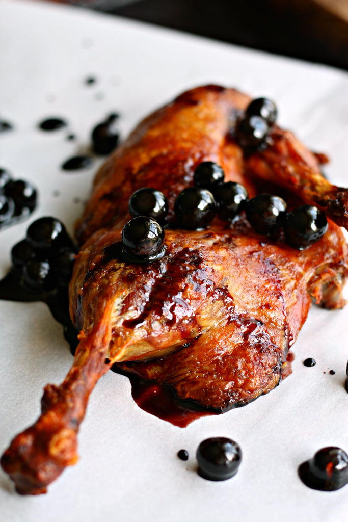Crispy Duck with Balsamic Blueberry Sauce | Wozz! Kitchen Creations