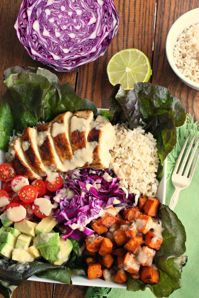 Salad Power Bowls | Japanese Sesame Miso Dressing