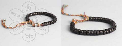 bracelet bouddhiste noir