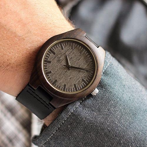 husband wooden watch