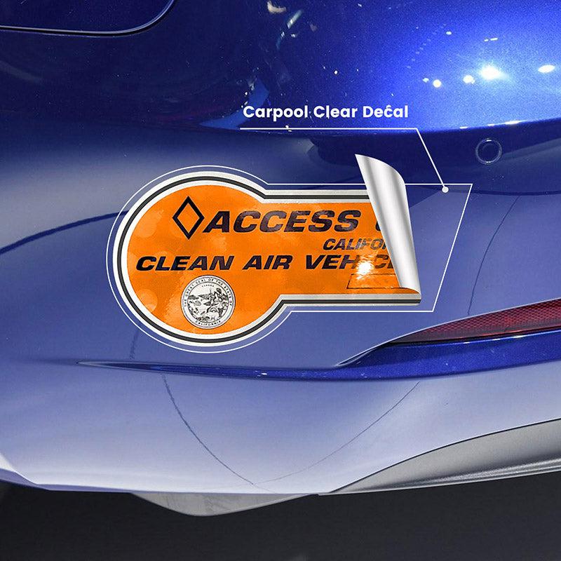 California HOV Stickers Paint Protection Films, Set of 4