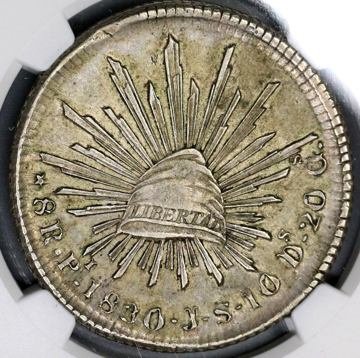 1830-Pi NGC AU 53 MEXICO Silver 8 Reales Scarce Potosi ...