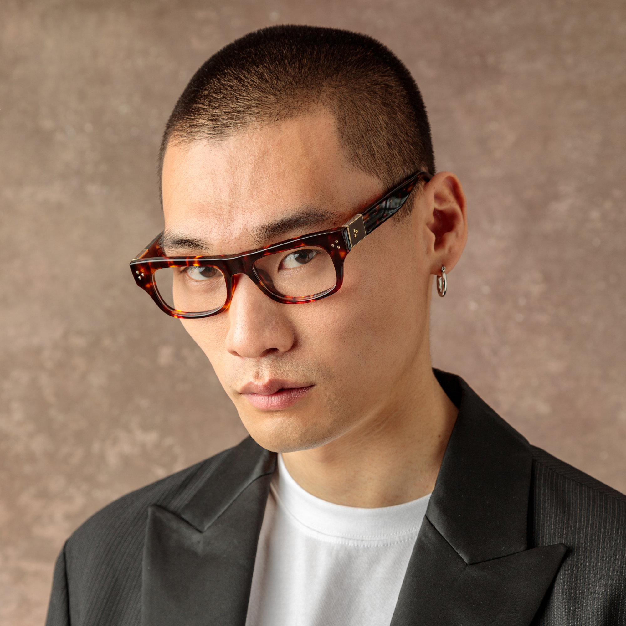 Men’s Falck Rectangular Optical Frame in Tortoiseshell