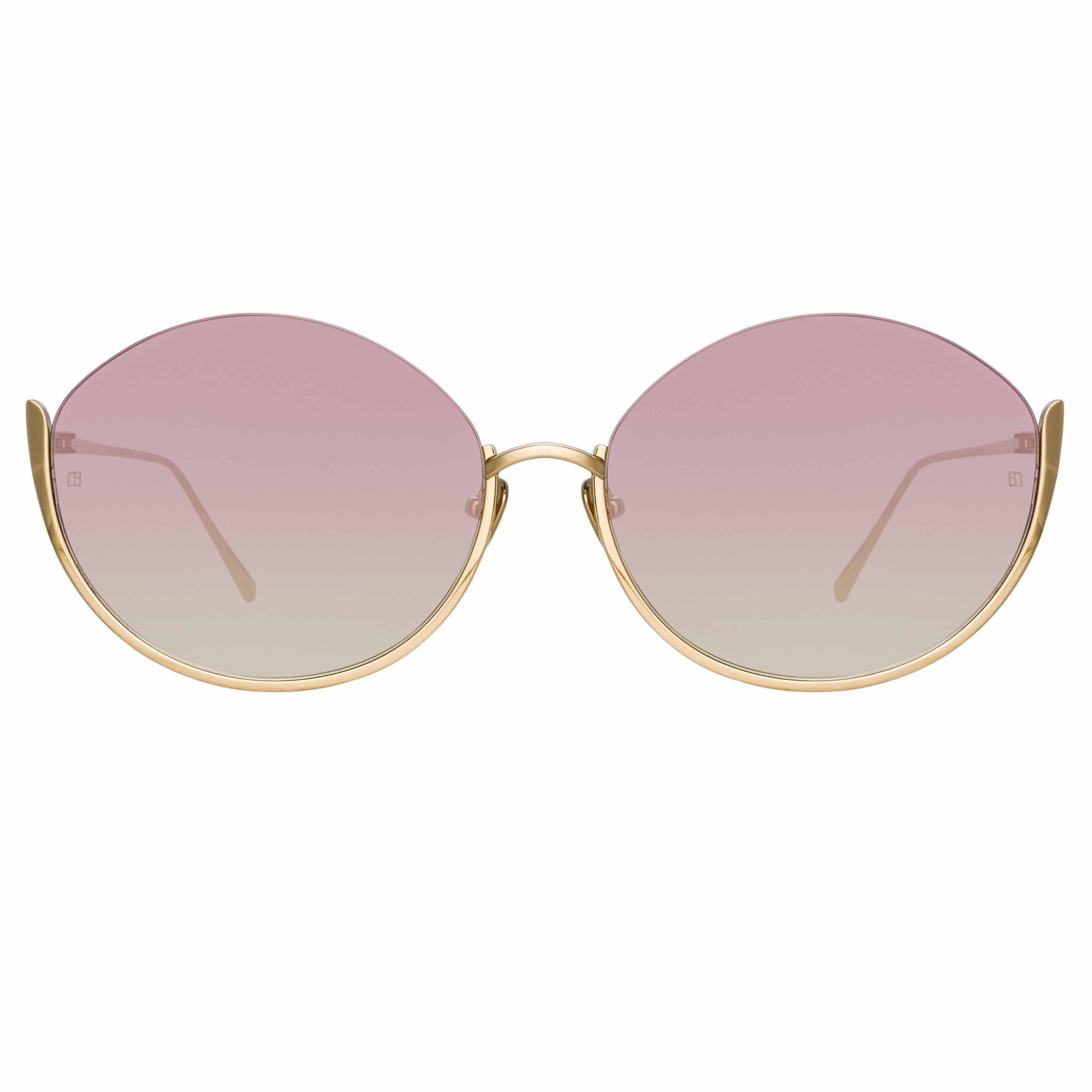 Rae Cat Eye Sunglasses in Light Gold