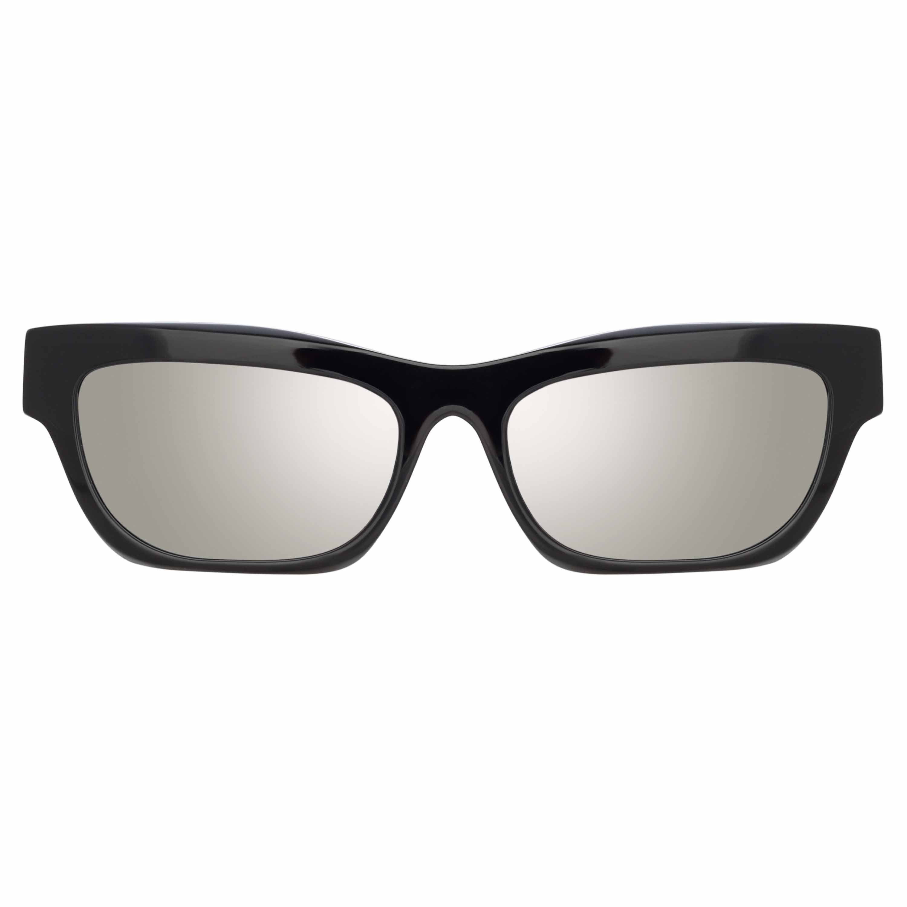 Paco Rabanne Moe Cat Eye Sunglasses in Black and Silver