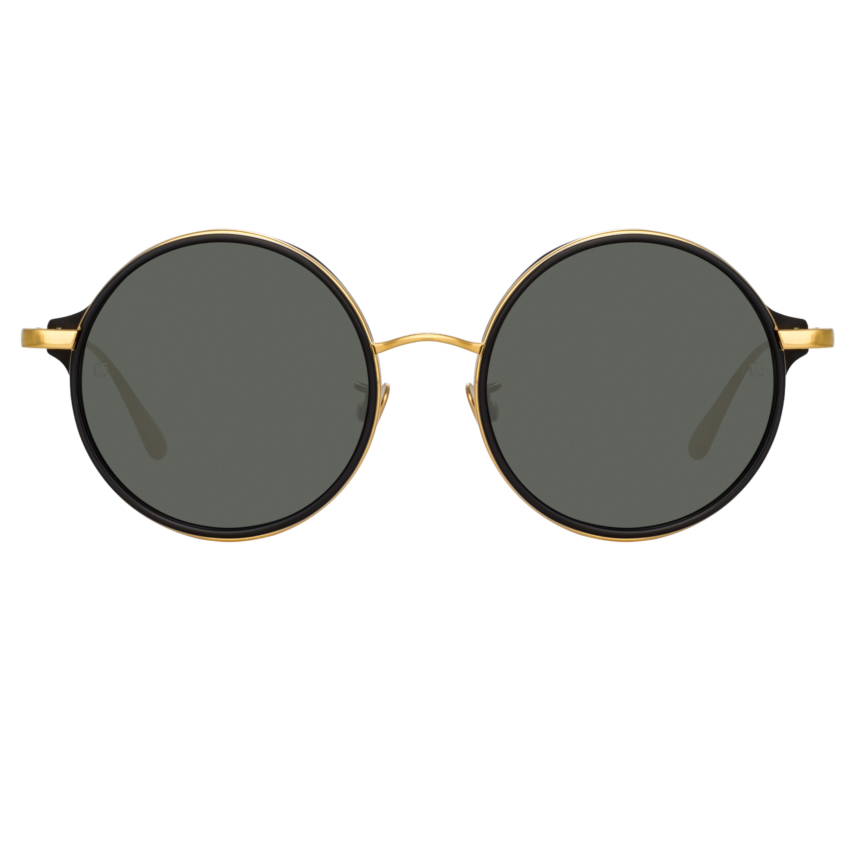 Bara Round Sunglasses in Black