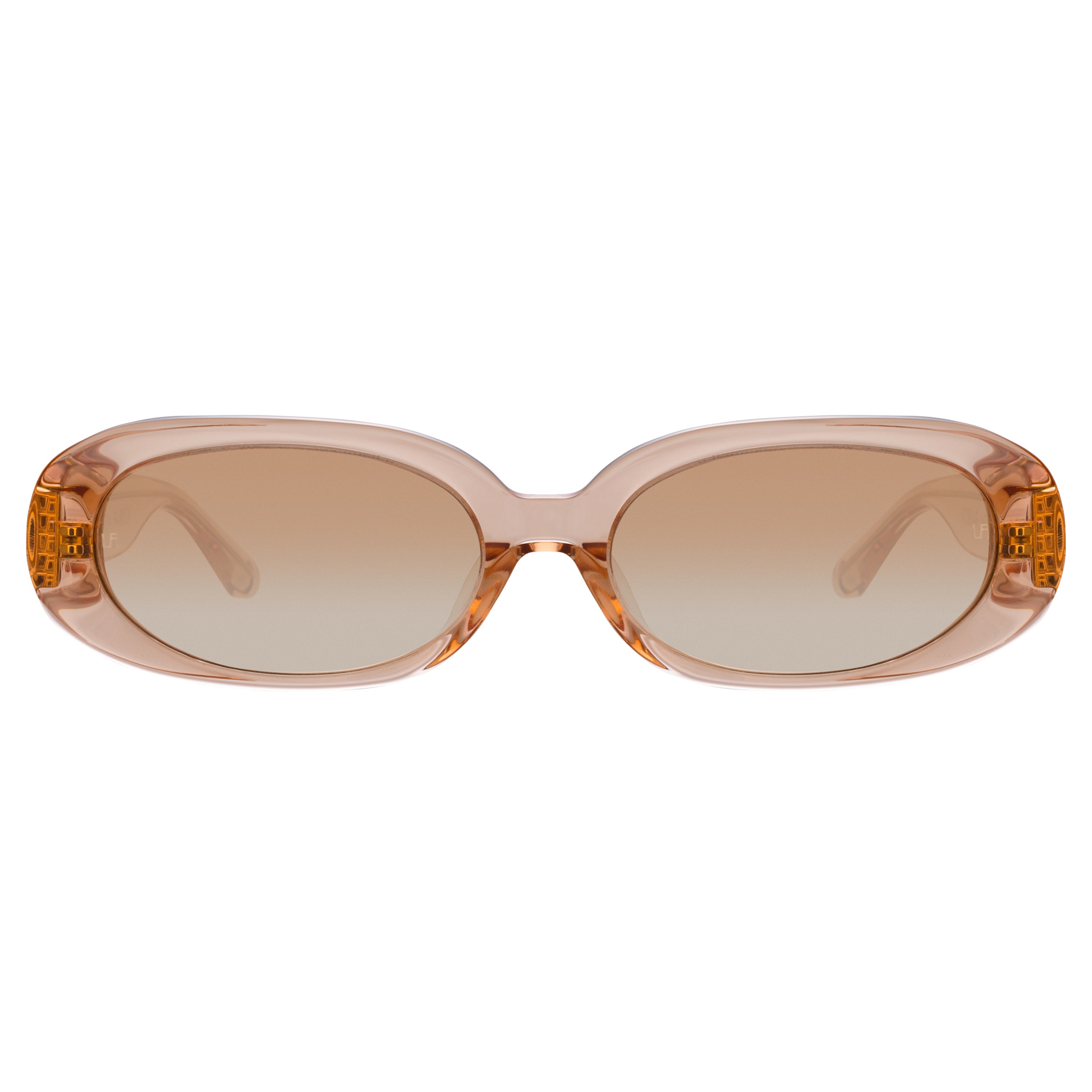 Cara Oval Sunglasses in Peach