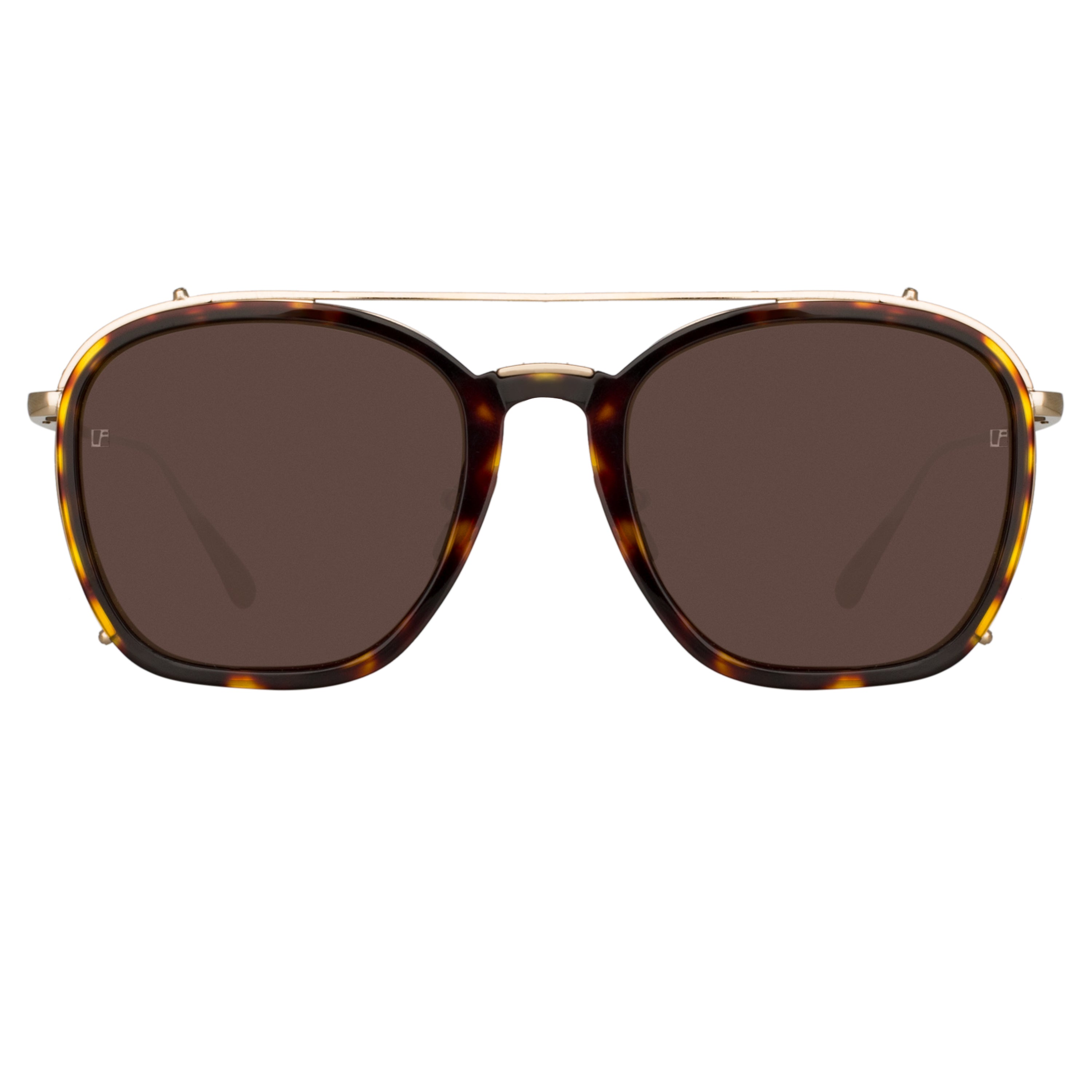 Aston Square Sunglasses in Light Gold