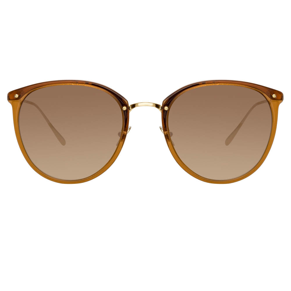 The Calthorpe Oval Sunglasses in Brown Frame (C75)