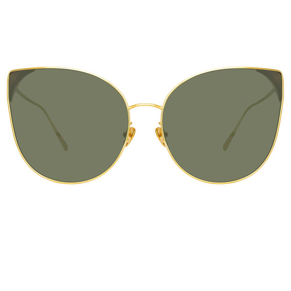 Flyer Cat Eye Sunglasses in Yellow Gold