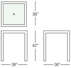 Aria Bar Table Sizes Image