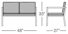 Cali Loveseat Sizes Image