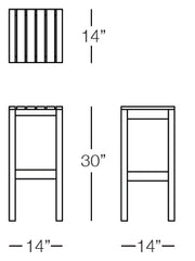 Cali Barstool Sizes Image