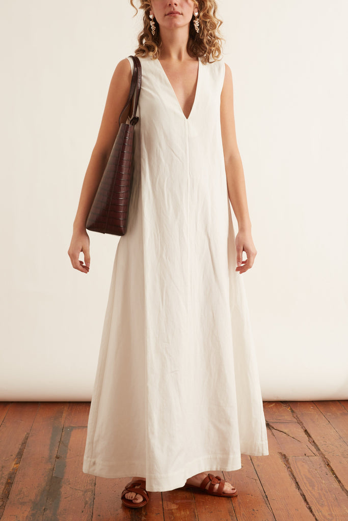 cotton linen maxi dress