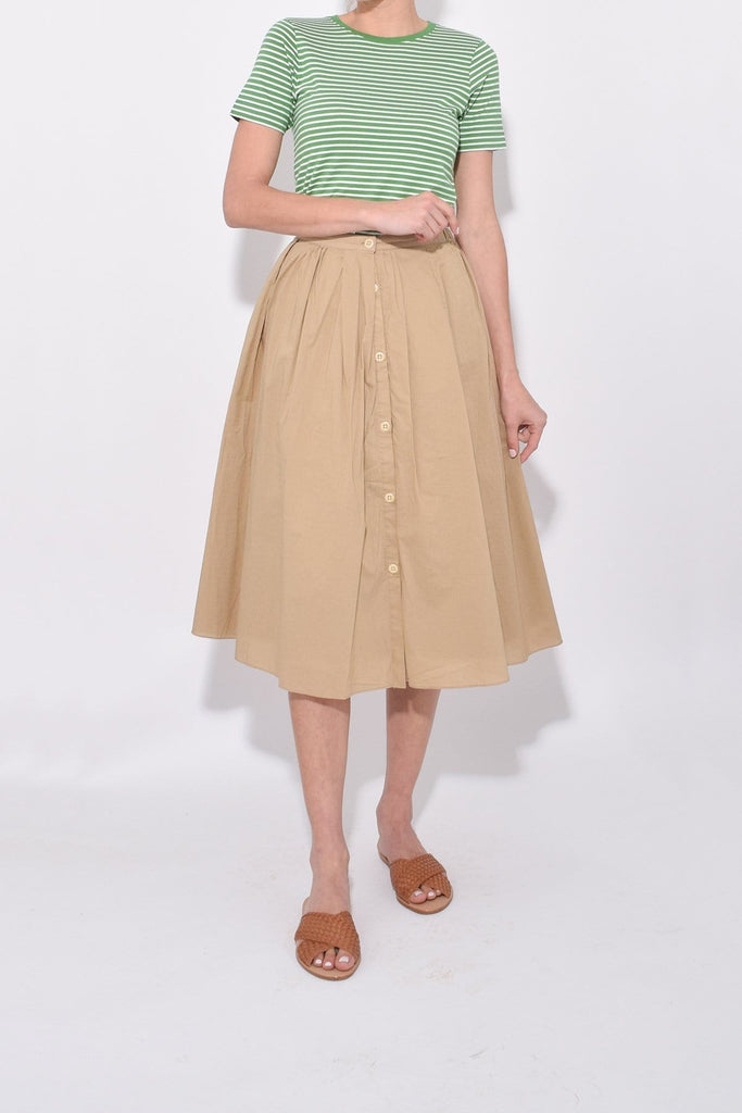 cotton khaki skirt