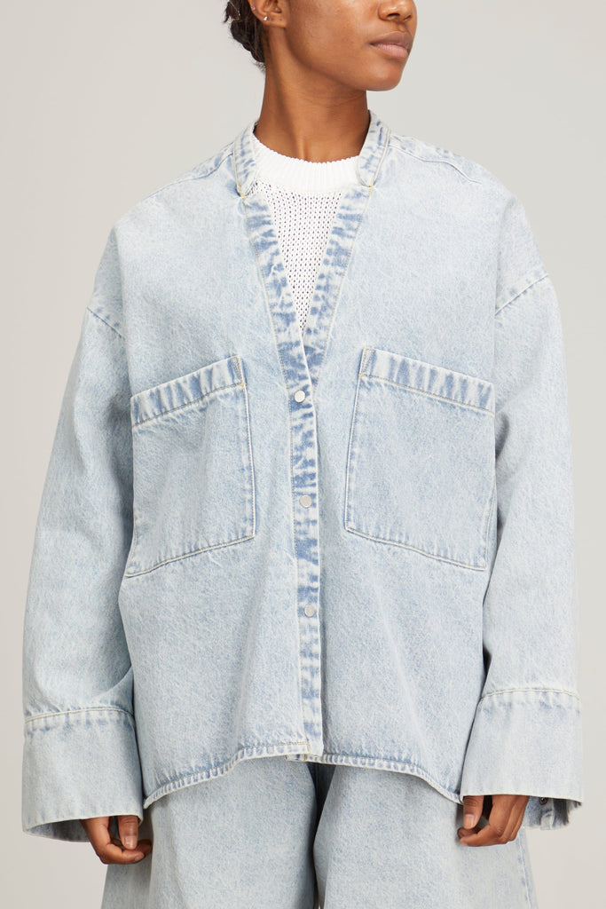 Tashvid Top in Bleached Denim