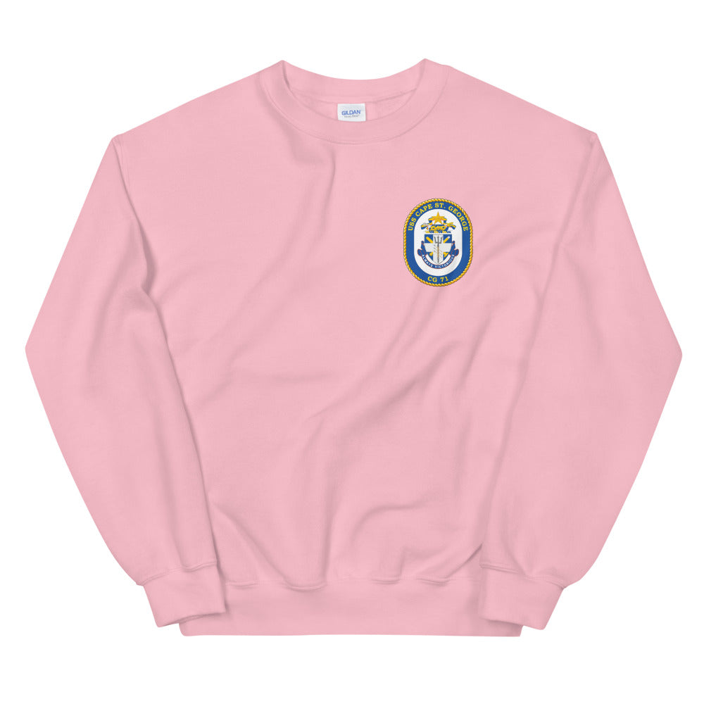 USS Cape St. George (CG-71) Ship's Crest Sweatshirt