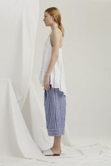 Luna Pants - Blue Chambray Stripe