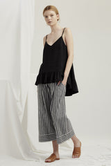 Luna Pants - Grey Chambray Stripe
