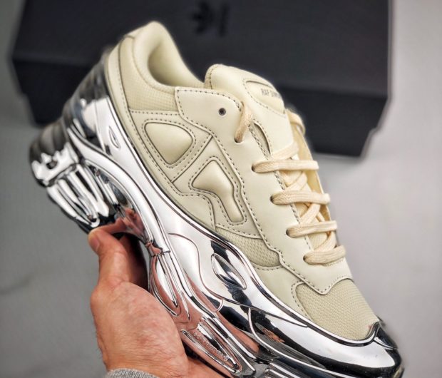 raf simons ozweego white silver