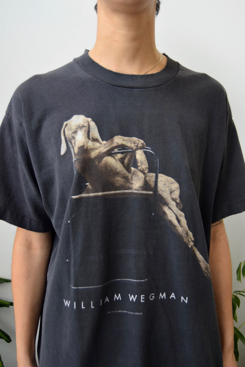 90s あいみょん着用 ウィリアムウェグマン 半袖 シャツ ホワイト 犬