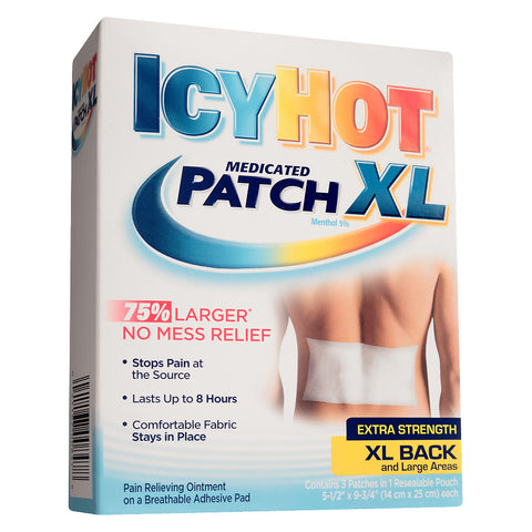 Icy Hot, pain patch, back pain, athritis, pain relief, medical, joint pain, natural pain relief