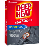 Deep Heat, pain patch, back pain, athritis, pain relief, heat patch, medical, joint pain