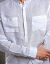 Linen Long Sleeve Shirt - EMSACS0710LLS1095