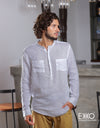 Linen Long Sleeve Shirt - EMSACS0710LLS1095