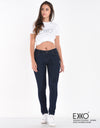 Women's Skinny Mid Rise Jeans - Dark Wash