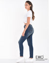 Women's Skinny Mid Rise Jeans - Mid Wash
