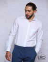 White Solid Formal Shirt EMFC009LSS/R083C2