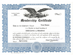 IASA Certificate