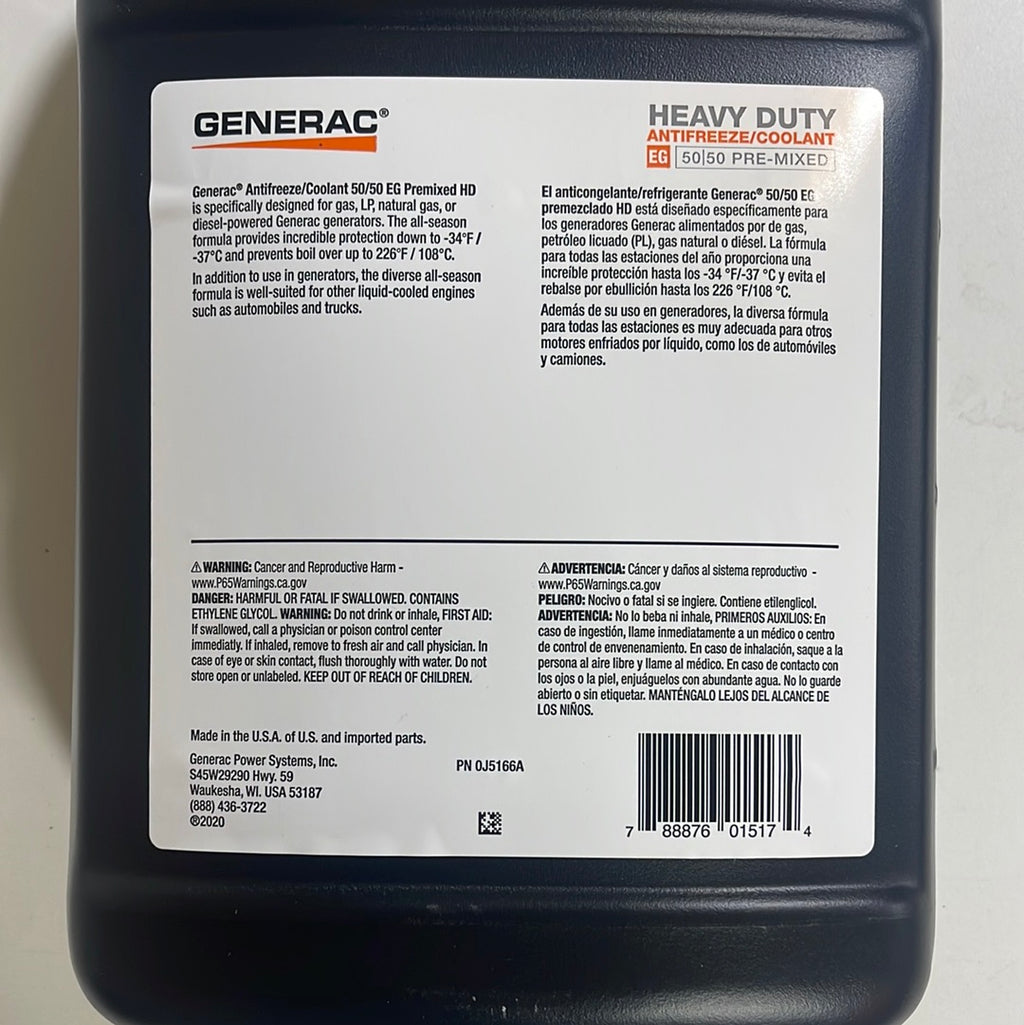 fange jordskælv Beskrivende Generac HD Diesel Coolant EG 50/50 – Genpartsupply