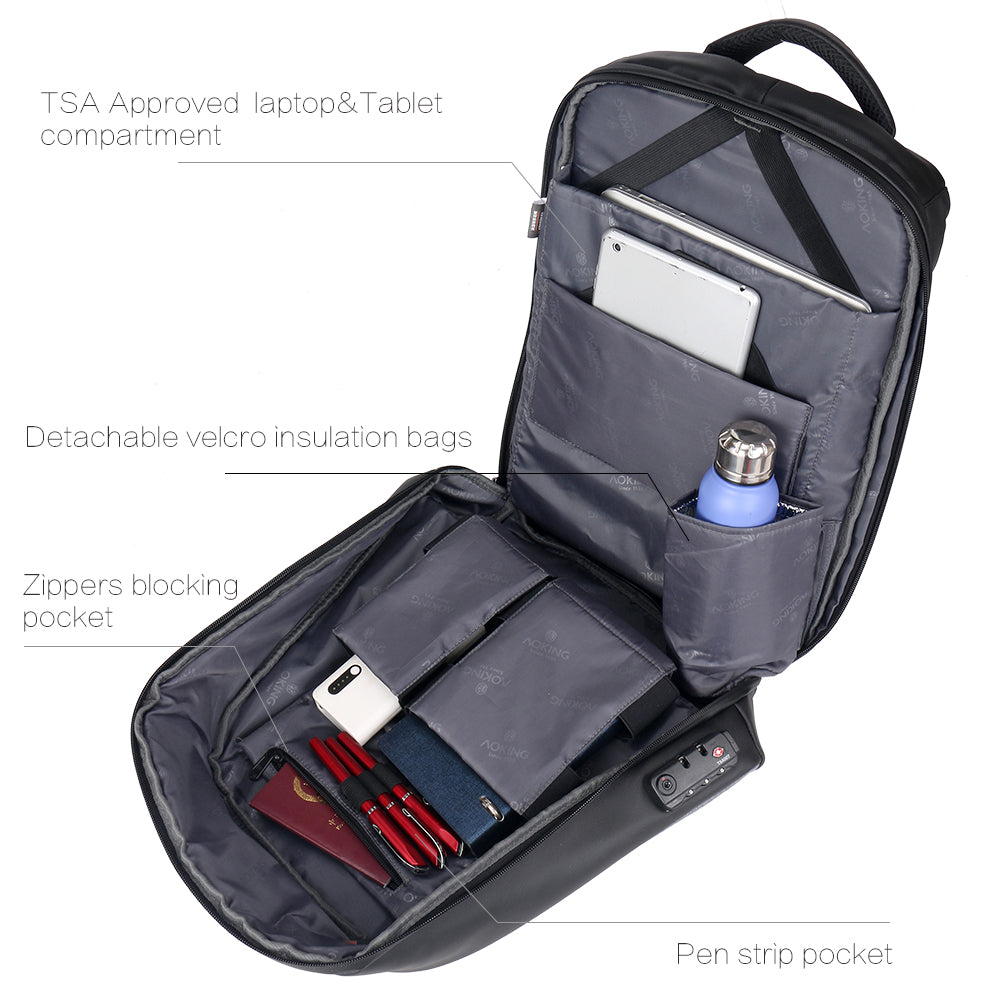 lockable laptop backpack