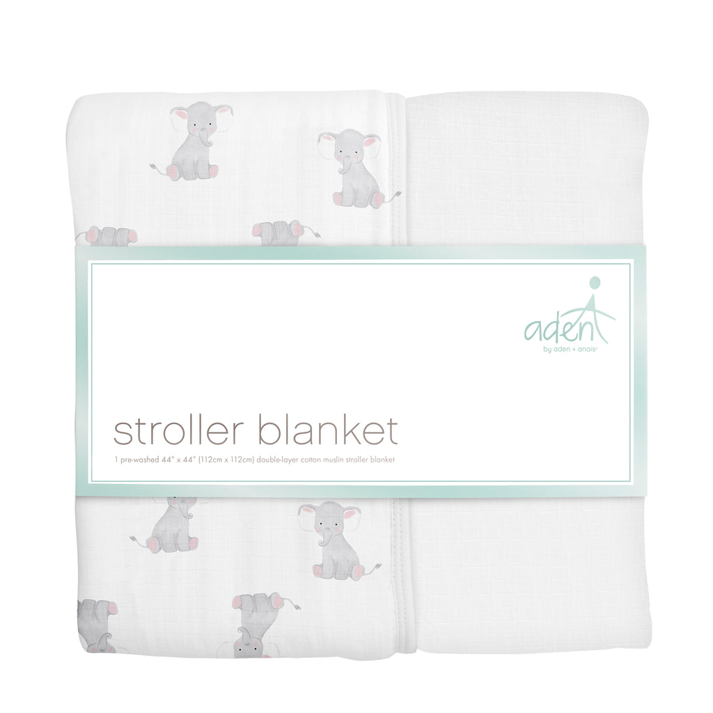 Aden Stroller Blanket - Safari Babes/Elephant by Aden+Anais