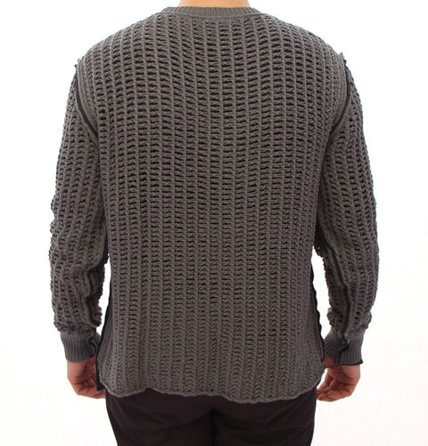 Gray Runway Netz Pullover Netted Sweater
