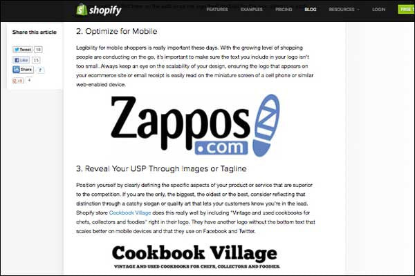 Shopify Showcases Cookbook Village Exemplary Logo Design