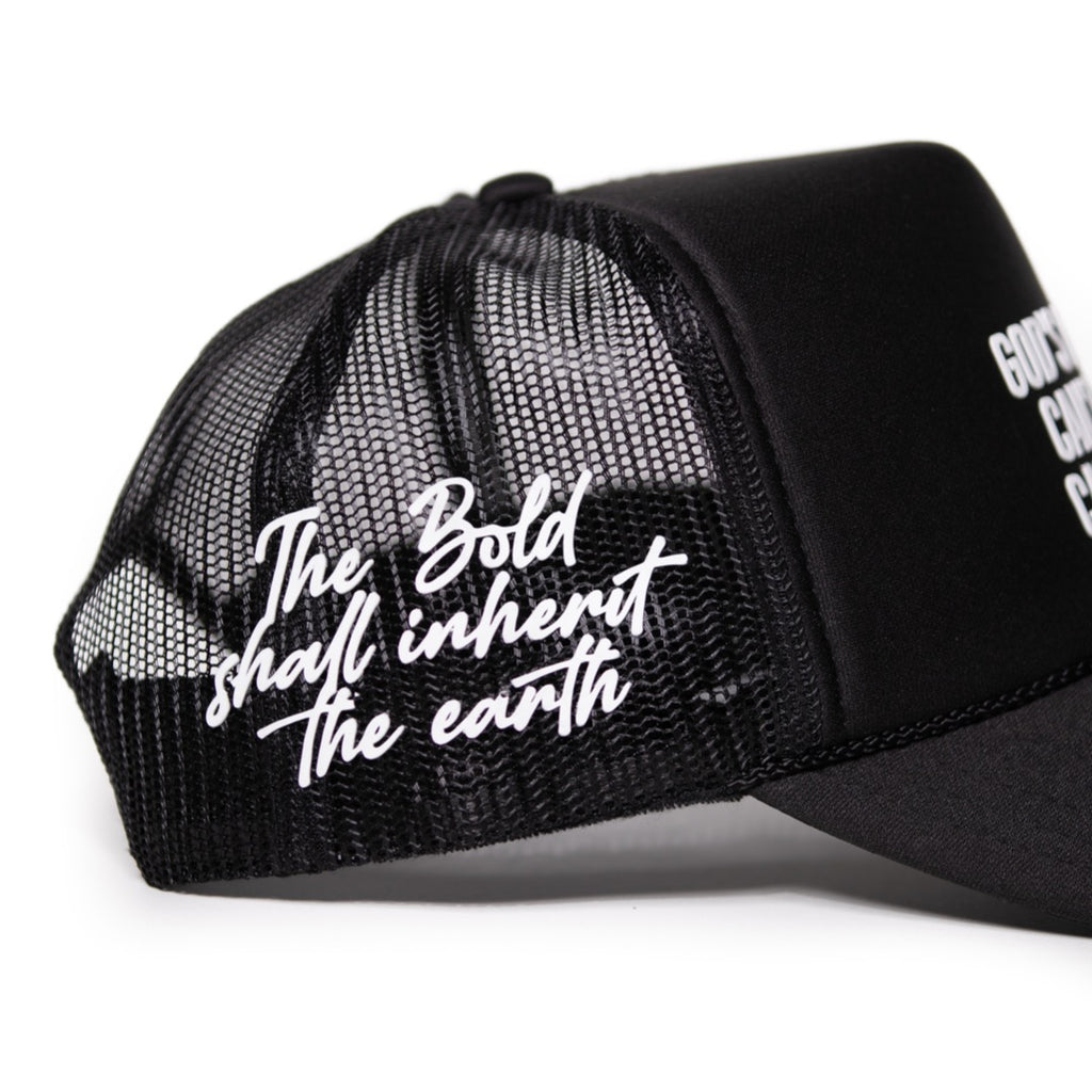 Found Nation Black Trucker Hat God's Plan Can't Be Canceled Snapback
