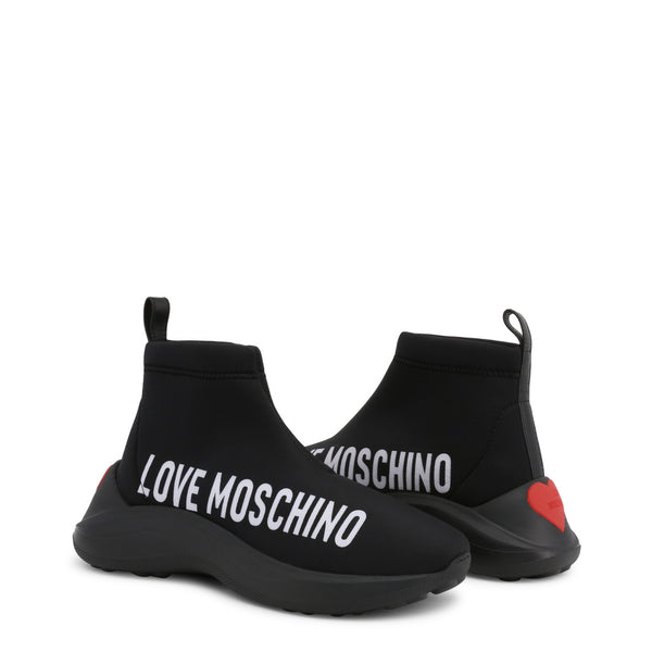love moschino sock trainers black