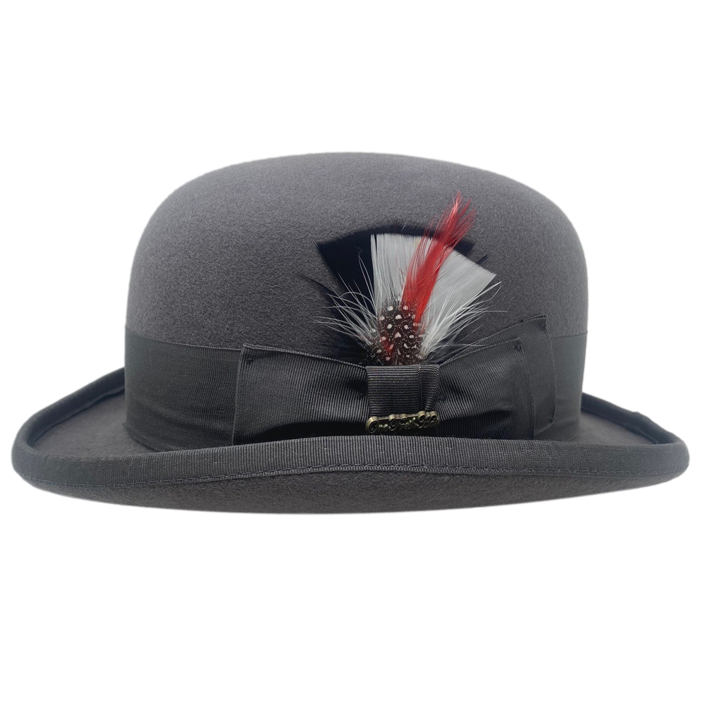 Grå Bowler Hat - 100% Uld