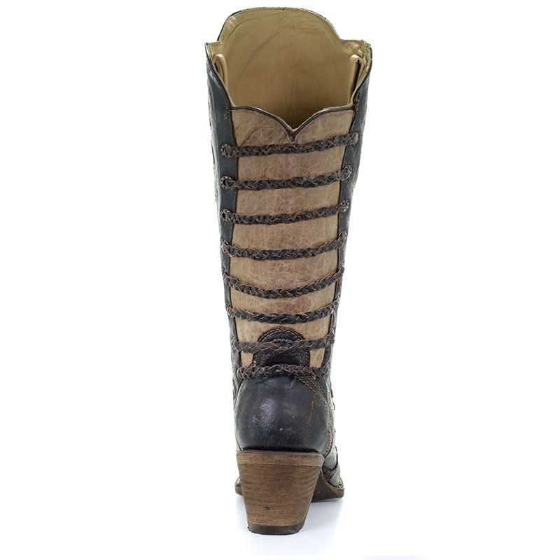 corral black bone inlay boots