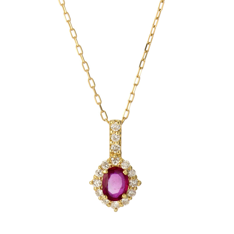 K18 (ruby sapphire) necklace 96-1054-1055