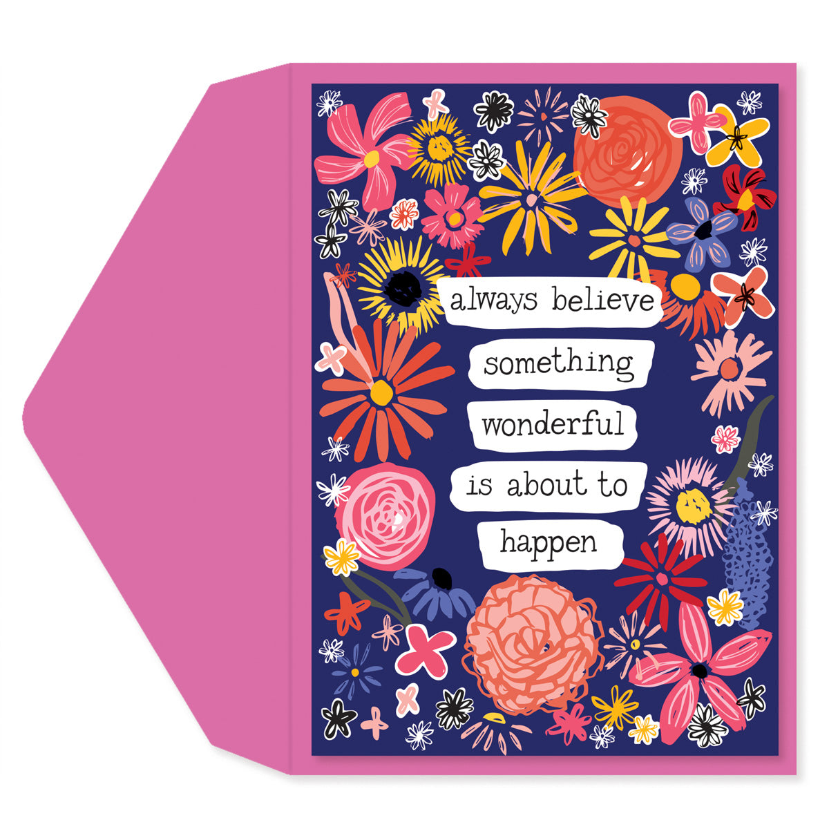 Floral Quote Blank Card