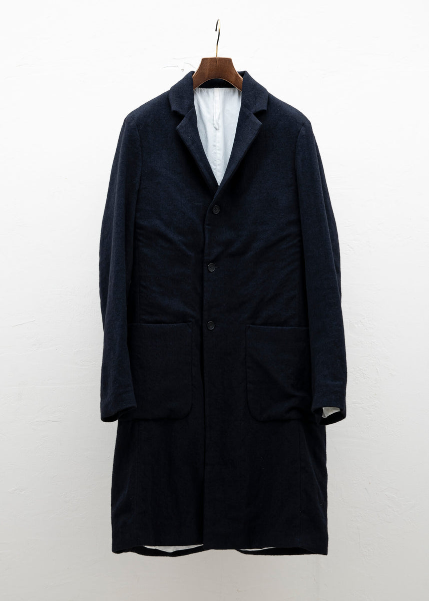 Bergfabel 20ss moon coat Navy Greyコットン34%