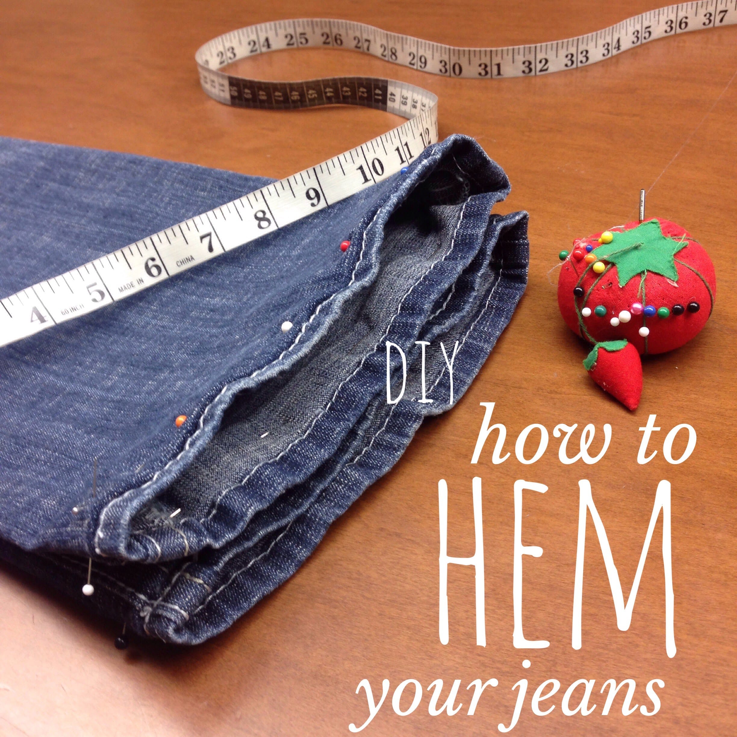 How to Hem Jeans with Original Hem – Glik's