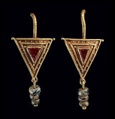 christies auction triangle earrings