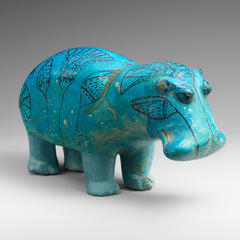 William - Egyptian Faience Hippo at the MET