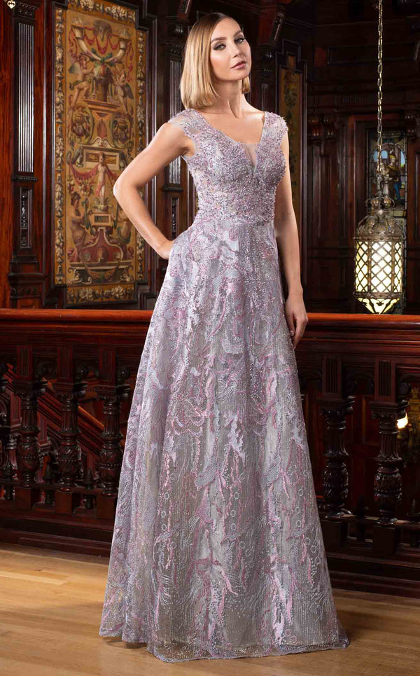 Daymor 1553 Dress Pink-Silver